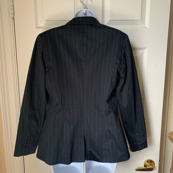 Blue Jacket with small vertical white stripes - Picture 2 of 5